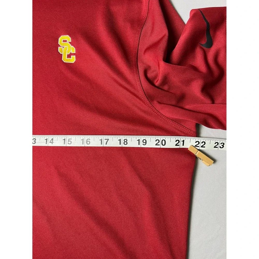 Nike Golf USC Trojans Dri-FIT Polo Shirt Mens Medium Red Short Sleeve 891881-613